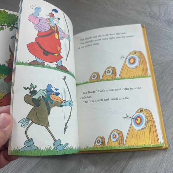 Disney Robin Hood Golden Arrow Hardcover Vintage Book 1977 - Picture 7 of 10